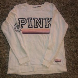 VS PINK Logo Crew Neck Sweatshirt